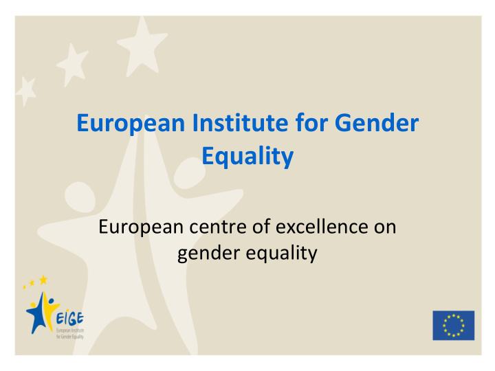 european institute for gender equality european centre of