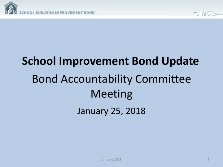school improvement bond update bond accountability