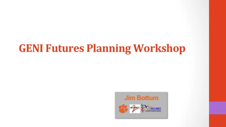 geni futures planning workshop