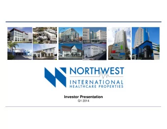 Investor Presentation  Q1 2014  Disclaimer  This presentation provides a summary description of