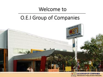 Welcome to  O.E.I Group of Companies  Manufacturer of high precision metal parts.  Our Growth