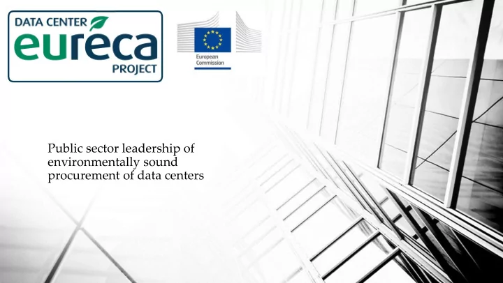 public sector leadership of environmentally sound