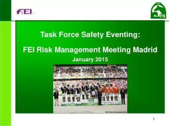 1  Agenda  1. Facts and Figures National Fall Analysis  2. Results and Proposals Working Groups