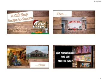 3/14/2019  1  3/14/2019  KC2  KC1  Ingre  gredient  ients Ne  s Needed:  eded:  Atla  Atlanta Gif