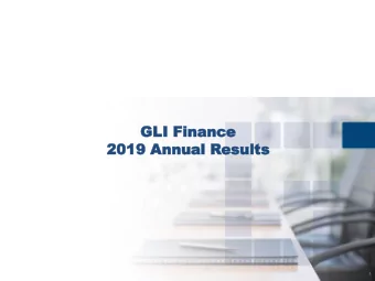 20  2019  19 An  Annu  nual  al Res  esult  ults  1  Agenda    Background    Annual Results