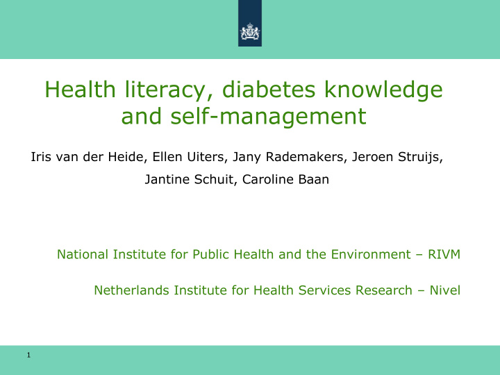 health literacy diabetes knowledge