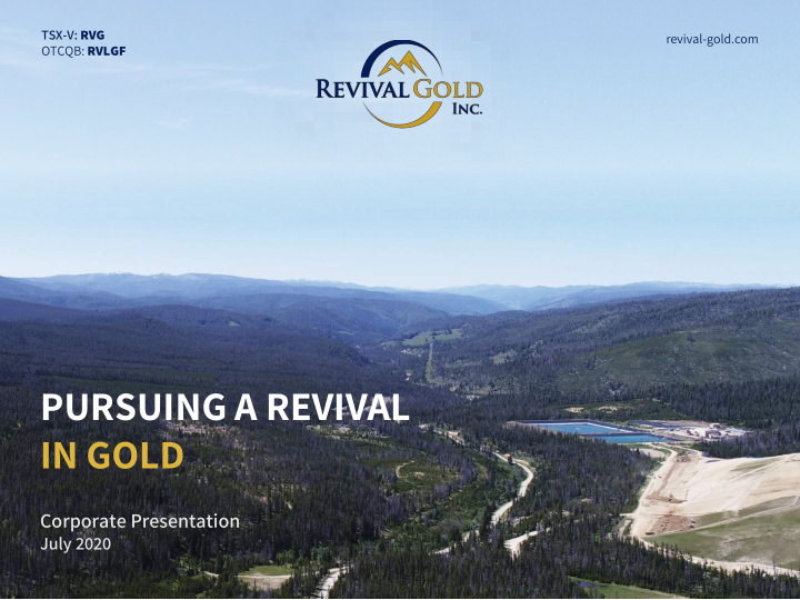 pursuing a revival in gold