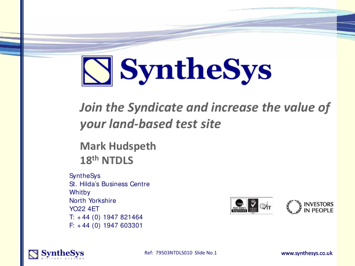 join the syndicate and increase the value of your land