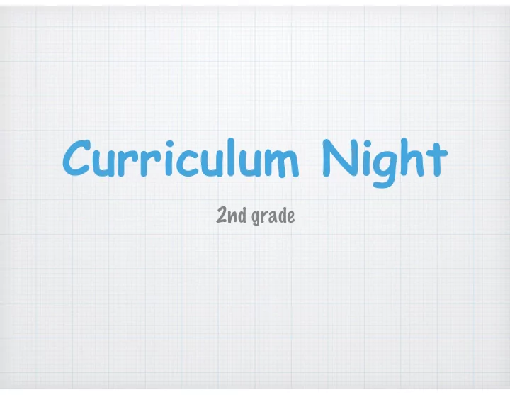 curriculum night