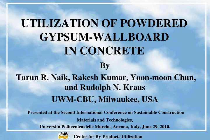 gypsum wallboard