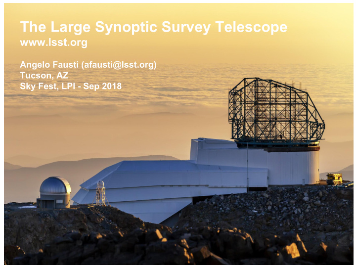 the large synoptic survey telescope
