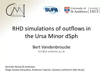 RHD simulations of outflows in  the Ursa Minor dSph  Bert Vandenbroucke  bv7@st-andrews.ac.uk