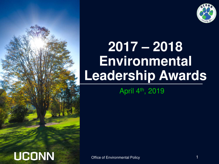 2017 2018 environmental leadership awards