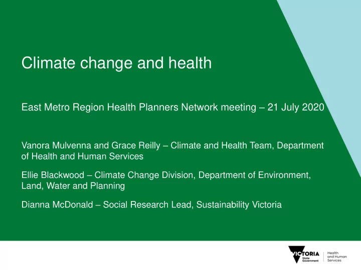 climate change and health