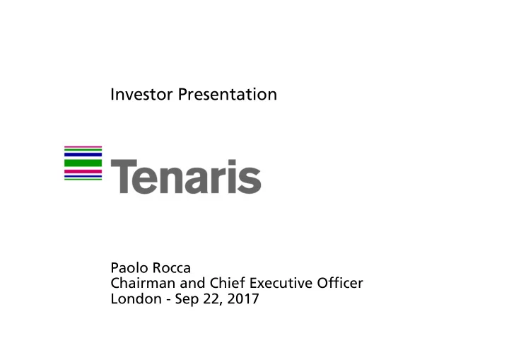 investor presentation