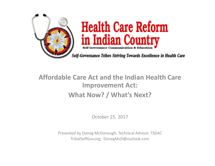 affordable care act and the indian health care