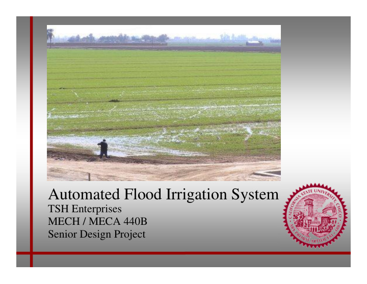 automated flood irrigation system