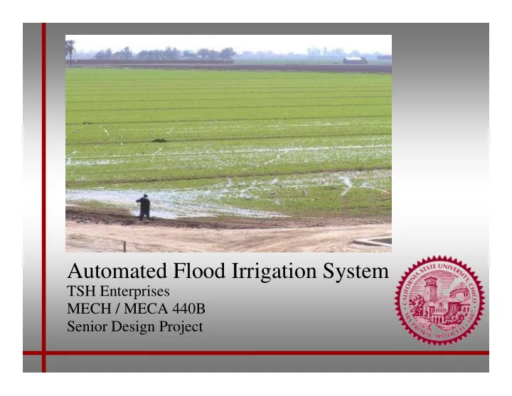automated flood irrigation system