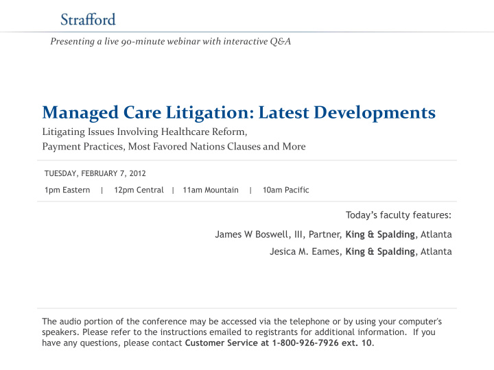 managed care litigation latest developments