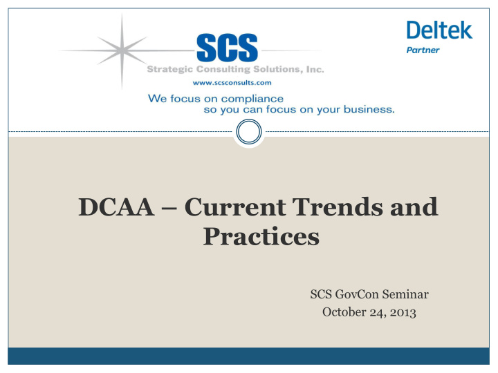 dcaa current trends and