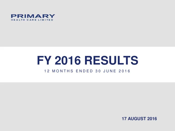 fy 2016 results