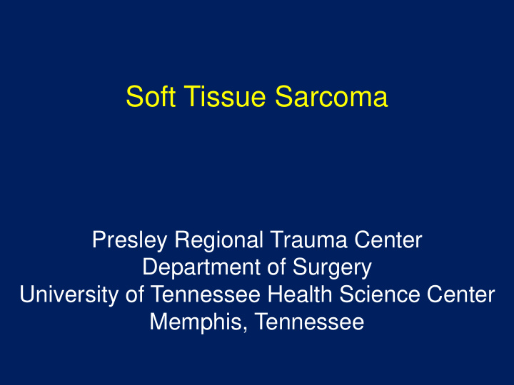 soft tissue sarcoma