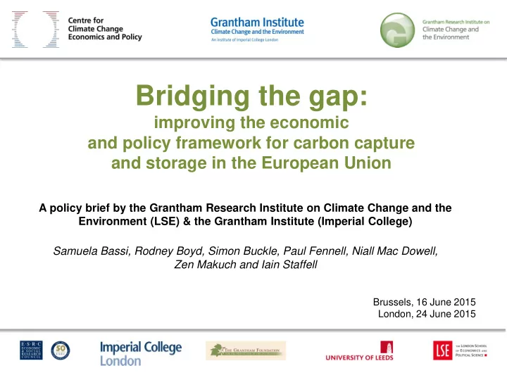 bridging the gap