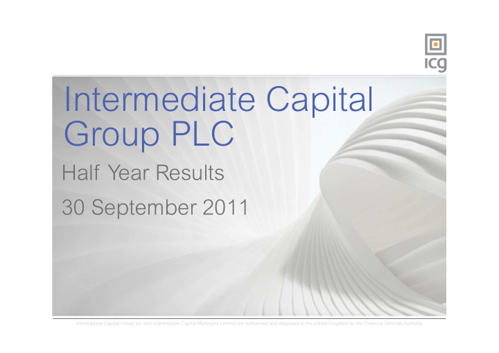 intermediate capital group plc