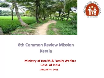 Ministry of Health &amp; Family Welfare  Govt. of India  JANUARY 4, 2013  Districts  Malappuram