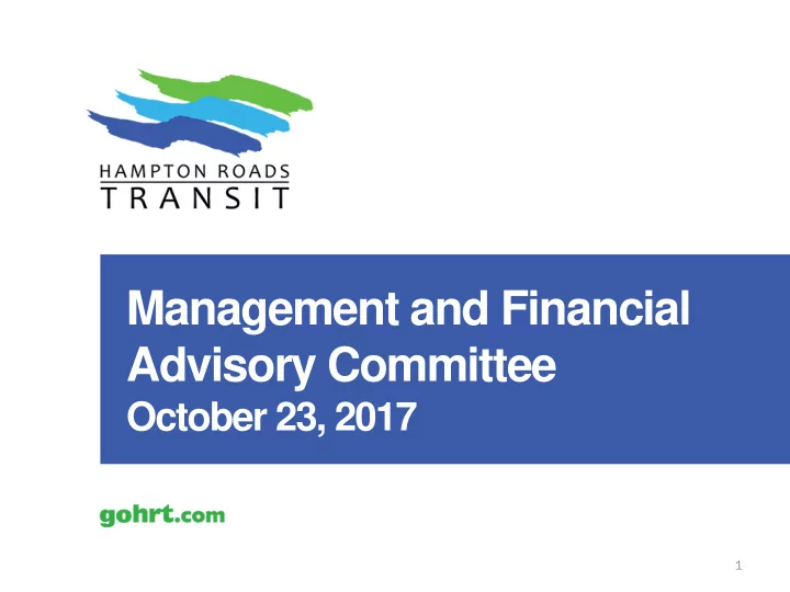 management and financial