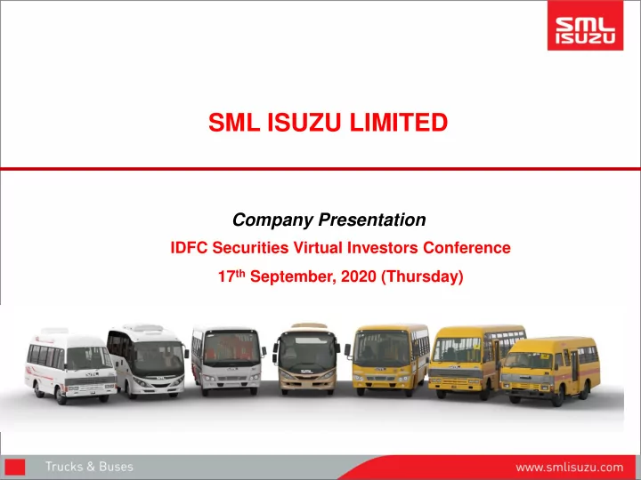 sml isuzu limited