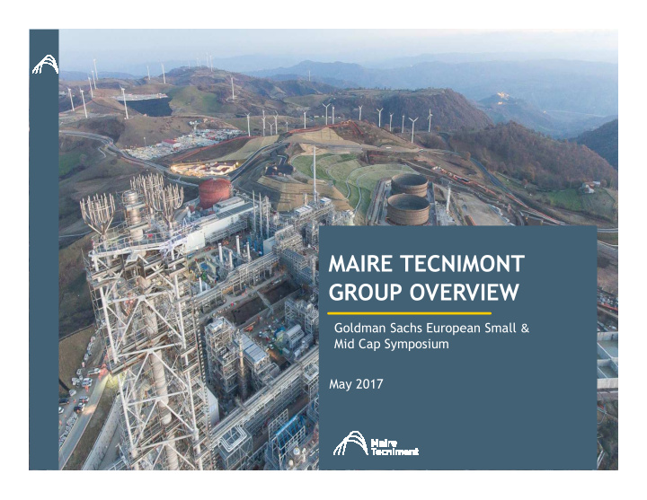 maire tecnimont group overview