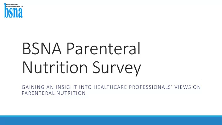 bsna parenteral