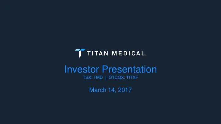 investor presentation