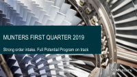 munters first quarter 2019