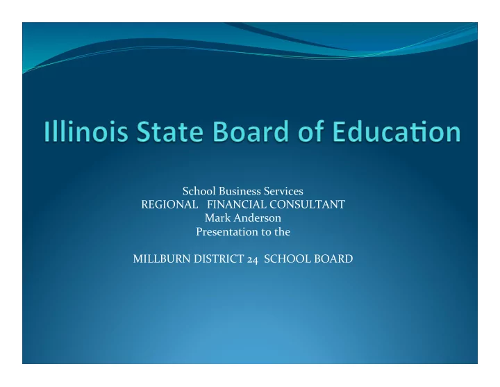 school business services regional financial consultant