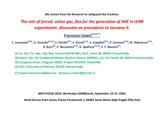 The role of forced, active gas, flux for the generation of AHE in LENR  experiments: discussion on
