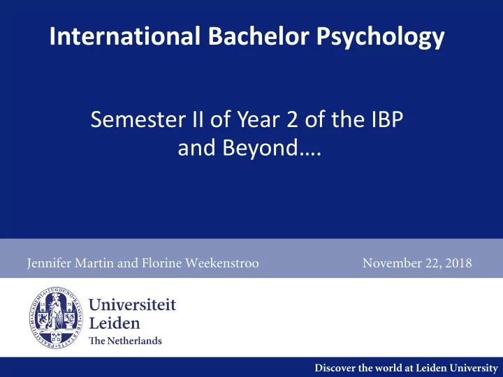 international bachelor psychology
