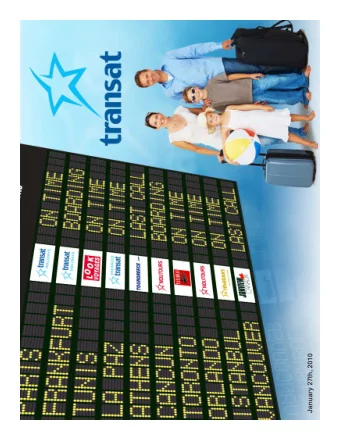 January 27th, 2010  Forward-looking Statements  This presentation contains certain forward-looking