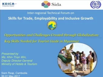 Skills for Trade, Employability and Inclusive Growth  Opportunities and Challenges Created through