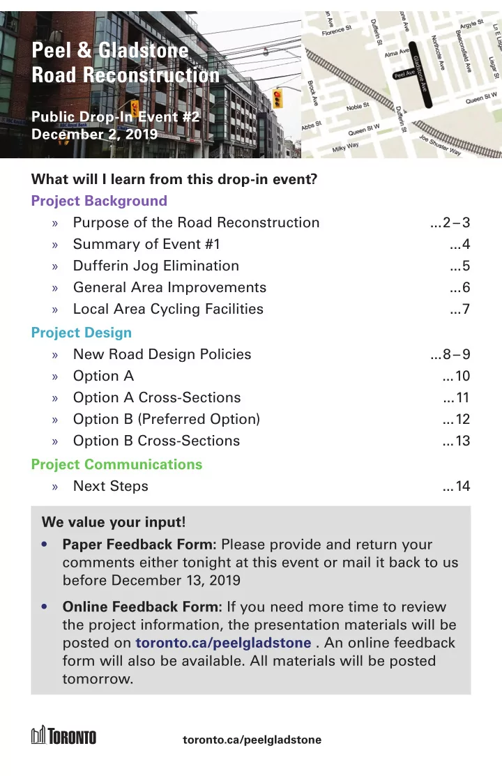 peel gladstone road reconstruction
