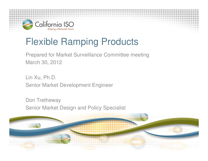 flexible ramping products