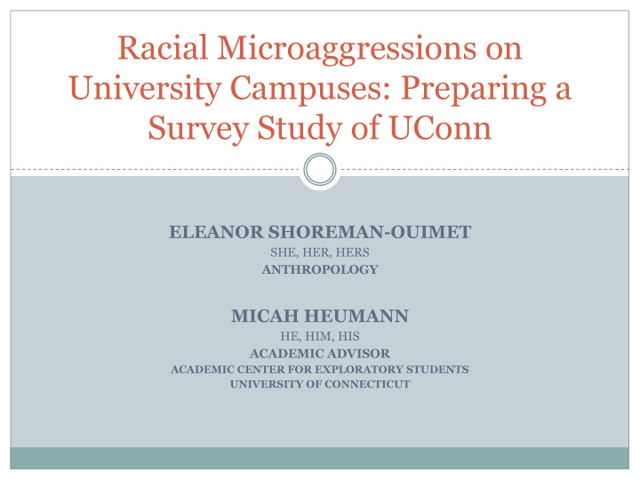 racial microaggressions on university campuses preparing