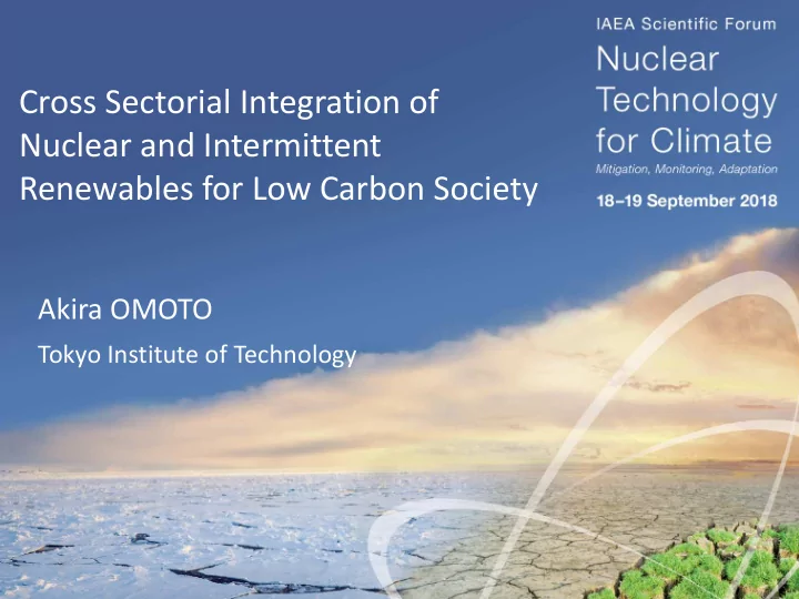 cross sectorial integration of nuclear and intermittent