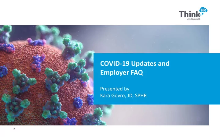 covid 19 updates and employer faq