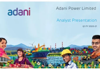 Analyst Presentation  Q1 FY 2020-21  Disclaimer Certain statements made in this presentation may