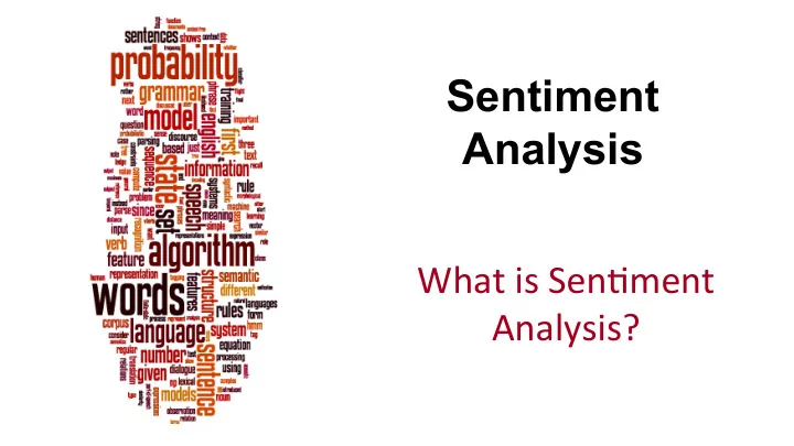 sentiment analysis