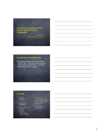 1  Acknowledgments   For specific content in   Additional Collaborators  these slides