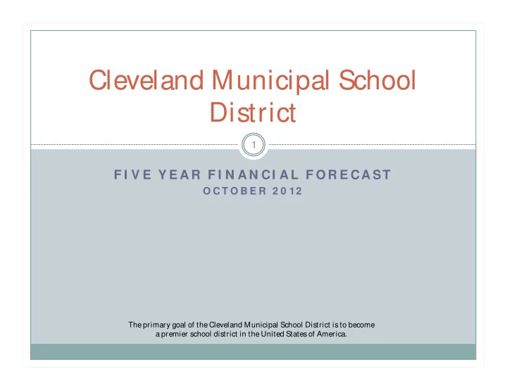 cleveland municipal school district