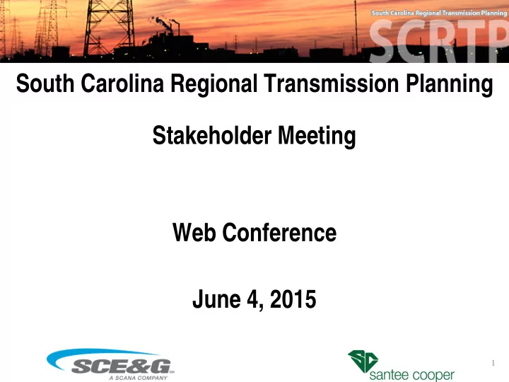 south carolina regional transmission planning stakeholder